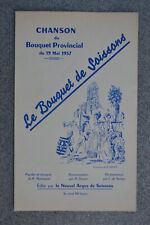 TIR A L'ARC Livret Chanson du Bouquet Provincial 19 mai 1957 SOISSONS