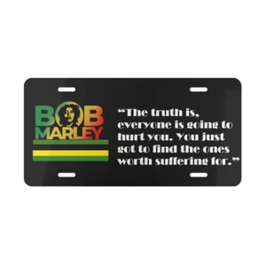 Bob Marley 'Worth Sufferring For' Vanity License Plate - Picture 1 of 5