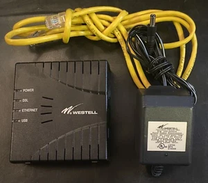 WESTELL DSL Router Modem Model E90-611010-06 With & AC Adapter & Ethernet Cable - Picture 1 of 3