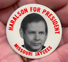 Vintage Haralson for President Missouri Jaycees Metal Pinback Rare Collectible