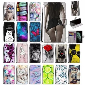 Für iPhone 13 12 11 Pro XR XS MAX SE2 8 7 Muster Leder Wallet Flip Case Hülle - Bild 1 von 44