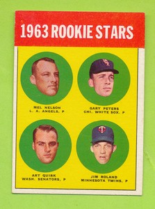 1963 Topps - Rookie Stars Gary Peters Jim Roland Mel Nelson Art Quirk (#522)  DC