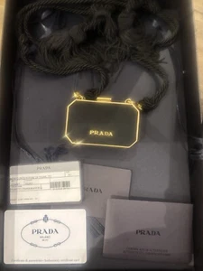 Original Prada Mini- Tasche, Box, Kordel, Clutch - Bild 1 von 8