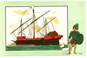 Chromo VOIR et SAVOIR. Marine série 7 N°34. Galéasse bataille de Lépante - Imagen 1 de 1