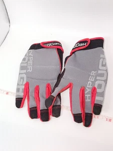 HyperTough High Dexterity Gloves, Gray Red Black, No-Slip,  Large - Picture 1 of 8