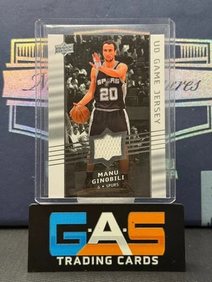 Camiseta deportiva Upper Deck UD Game 2008-09 Manu Ginóbili #GA-MG juego usada Spurs Foto 1 de 2