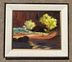 Original Signed Oil on Canvas Painting Western Landscape Framed Robert Buchanan - Picture 1 of 5