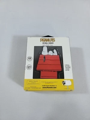 Peanuts новый 2025 Snoopy USB настенное зарядное устройство 2 порта 5 Вт USB-A и C - Изображение 1 из 4