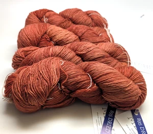 4 Matched Hank Handpainted Malabrigo Mechita Fingering 895 Dried Orange DS - Picture 1 of 1
