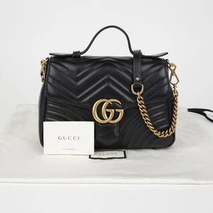Gucci 498110 GG Marmont Small Top Handle Tote Shoulder Bag 143632515 - Picture 1 of 12