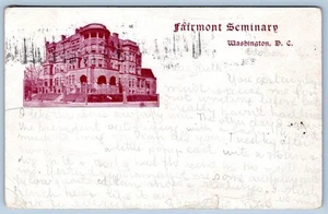 Tarjeta postal privada Fairmont Seminary Washington DC de 1903 postal antigua - Imagen 1 de 2