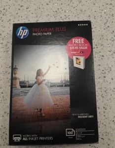 HP PREMIUM PLUS PAPIER FOTOGRAFICZNY 4X6 BŁYSZCZĄCY 100 ARKUSZY CR668A - Zdjęcie 1 z 6