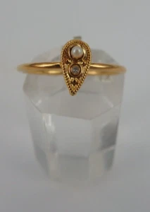Neugablonz Dieter Knobloch: Damenring Stil 1920er Jahre Diamant Perle (102739) - Picture 1 of 5