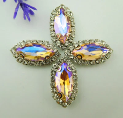 20 piezas 7x15 mm coser color AB forma de husillo diamantes de imitación ajustes selección de diamantes Foto 1 de 2