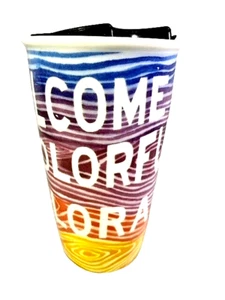 Starbucks WELCOME TO COLORFUL COLORADO Ceramic Travel Tumbler 12 oz Mug With Lid - Picture 1 of 16