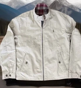 NWT $398 POLO RALPH LAUREN Tan/Madras Twill Reversible Windbreaker Jacket Sz XXL - Picture 1 of 10