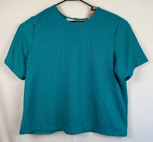 willow ridge teal womens blouse size 26w/46 shoet sleeve - Picture 1 of 6
