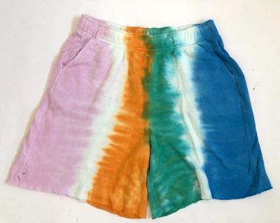 Wild Fable Size M (30x7.5) Multicolor Tie Dye Sweat Shorts Pull On Raw Hem Women - Image 1 of 4
