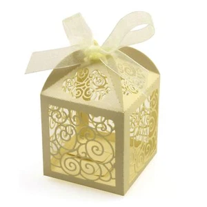100 Pack Small Party Favor Boxes Candy Boxes for Wedding Bridal Baby Shower - Picture 1 of 7