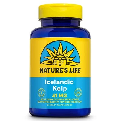 Nature’s Life Icelandic Kelp 41 mg Comprimidos - Suplemento de Yodo y Tiroides Su... Foto 1 de 4