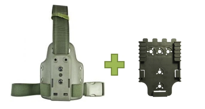 Safariland 6004 Single Strap Leg Shroud W/ Quick Release, Green & Receiver - Image 1 of 1