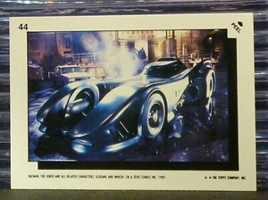Batmobile Michael Keaton 1989 Topps Batman The Movie Stickers #44 Set Break