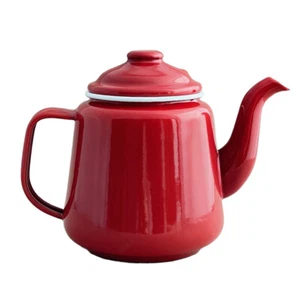 Country Vintage Style Falcon Enamel Red Teapot 1.5 Litre - Picture 1 of 1