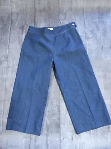 Drapers & Damon's Blue Denim Pants Guacho Capri Wide Leg Coastal Cowgirl 8P - Picture 1 of 12