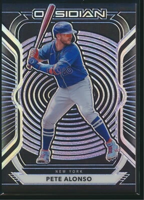 2021 Panini Chronicles Obsidian Purple Etch #12 Pete Alonso New York Mets 62/99 - Image 1 of 2