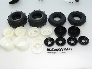 ASC6008 TEAM ASSOCIATED RC10 VINTAGE JAY HALSEY ED BUGGY FRONT REAR TIRES WHEELS - Picture 1 of 1
