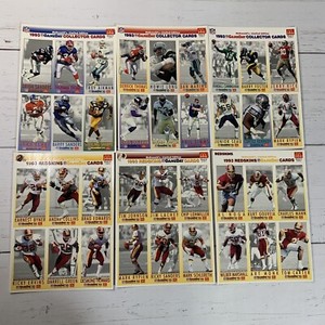 1993 McDonalds Gameday Football Cards 6 Uncut Sheets Collector & Redskins Sets