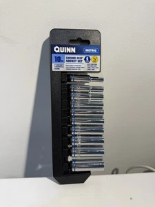 QUINN 1/4 in. Drive Metric Chrome Deep Socket Set, 10-Piece. - Picture 1 of 1
