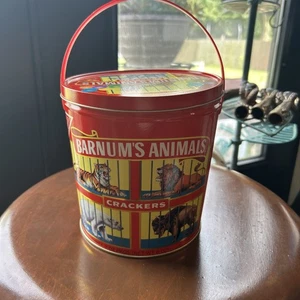 Nabisco 1991 - Barnum's Animal Crackers Collector Tin con mango - Imagen 1 de 6