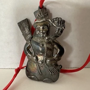 Gorham Snowman Metal Christmas Ornament 1984 - Picture 1 of 7