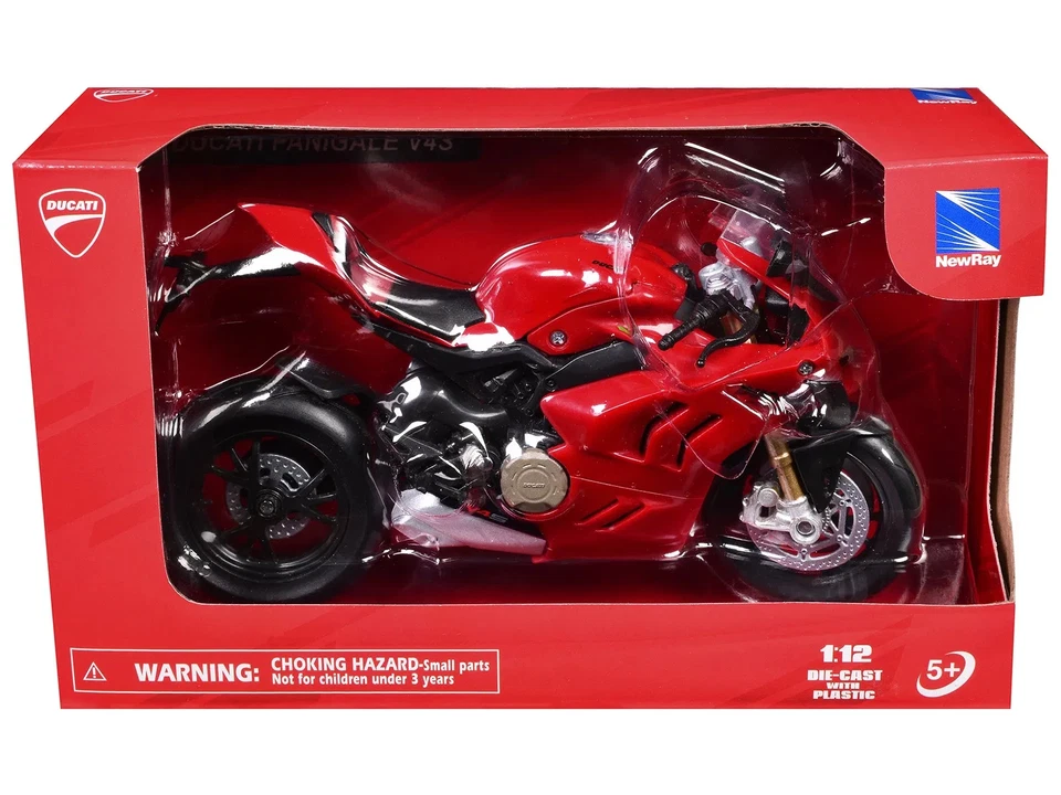 Modelo de motocicleta Ducati Panigale V4S rojo 1/12 diecast de New Ray Foto 1 de 1