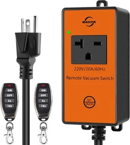220v Automatic Vacuum Switch Wireless Remote Control Dust Collector Orange - Picture 1 of 7