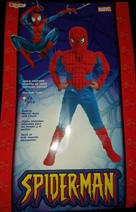 Amazing Spider-Man Super Hero Muscle Cosplay - Halloween Child Costume SIZE 7-10 - Picture 1 of 2