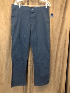 Izod Comfort Stretch Flat Front Khaki Pants Blue Cotton Spandex 20 Husky 32x29 - Picture 1 of 5