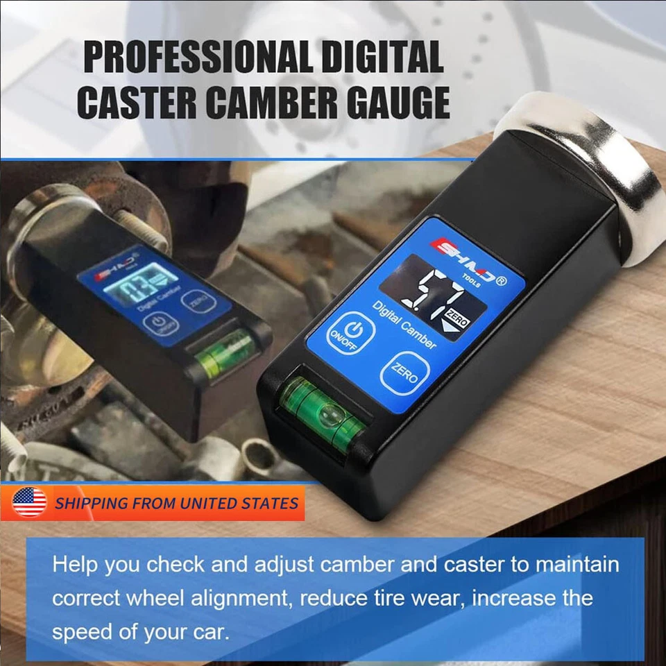 Herramienta de medidor de alineación de rueda de inclinación y rueda digital con pantalla LCD magnética  Foto 1 de 4
