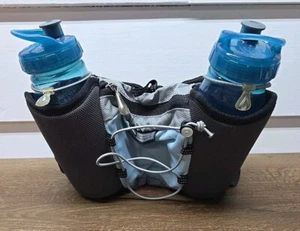 REI Double Shot Waist Bag Fanny Pack Running Hiking Biking 2 Water Bottle Belt - Picture 1 of 7