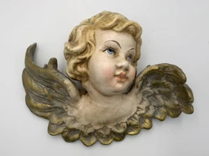 Vintage Plaster Chalkware Wall Hanging Cherubs Angels Mcm - Picture 1 of 8