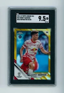 2021-22 Sidney Raebiger Topps Chrome Gold Refractor Leipzig Rookie 40/50 SGC 9.5 - Picture 1 of 3