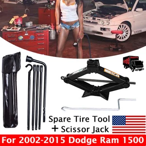Scissor Jack + Spare Tire Tools Kit Lug For 2012 2013 2014 2015 Dodge Ram 1500 - Picture 1 of 10