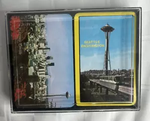 Vintage Seattle Washington Souvenir Spielkarten in Box 2 Decks komplett (H) - Bild 1 von 6