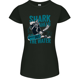 Shark Ahead Drôle Diver Plongée Femmes Petite Coupe T-Shirt