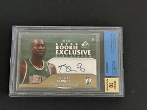 Kevin Garnett 2009 SP Game Used Retro Rookie Exclusives Auto #ed 1/25  BGS 10 - Picture 1 of 8