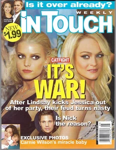 JESSICA SIMPSON - InTOUCH Weekly Mag June 20, 2005 - LINDSAY LOHAN - No Label - Picture 1 of 1