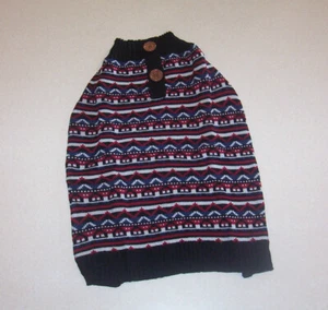 Knit Multicolor Geometric Striped Print Light Weight Dog Sweater Small - Picture 1 of 3