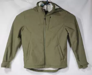 Cappotto Uomo Champion C9 Med. Sherpa verde con cappuccio softshell resistente al vento all'acqua - Foto 1 di 19