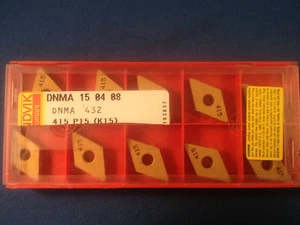 Inserti in carburo Sandvik DNMA 432 415 P15 (K15) nuovi con scatola confezione da 10 pezzi - Foto 1 di 1